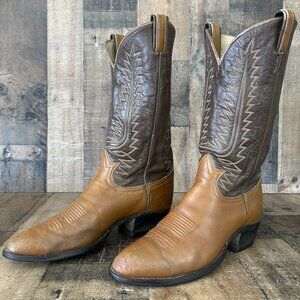 Tony Lama Vintage Gold Label Western Cowboy Boots Mens 9 D